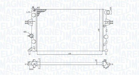 Радіатор OPEL ASTRA G 1.4-1.6-1.8 [] MAGNETI MARELLI 350213970000