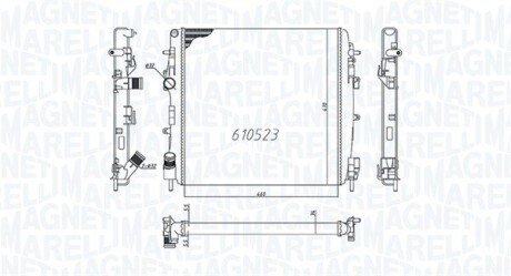 Радіатор RENAULT KANGOO 1.6-1.9 DCI [] MAGNETI MARELLI 350213995000