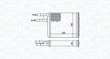 CITROEN радіатор опалення Jumper,Fiat Ducato,Peugeot Boxer 94- MAGNETI MARELLI 350218401000