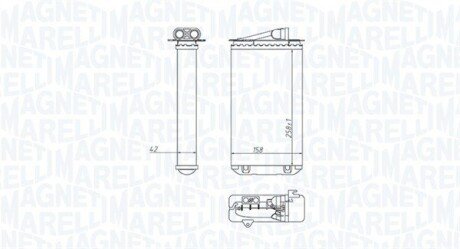 FIAT радіатор опалення Bravo,Marea,Alfa Romeo 145/146 MAGNETI MARELLI 350218417000