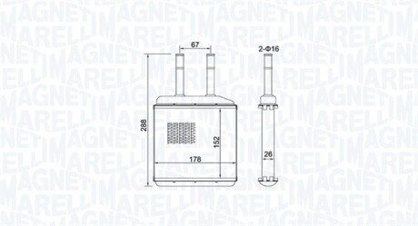 DAEWOO радіатор опалення Matiz 98- MAGNETI MARELLI 350218420000