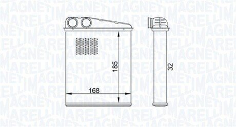 BMW радіатор опалення MINI 06-, DB W169/B245 MAGNETI MARELLI 350218457000 (фото 1)