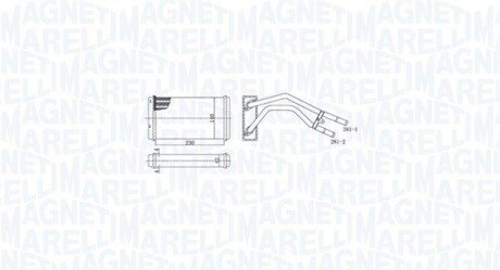 FORD радіатор опалення з кондиціонером Transit 94- MAGNETI MARELLI 350218477000