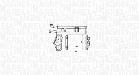 FIAT радіатор опалення 500,Panda,Ford Ka MAGNETI MARELLI 350218491000