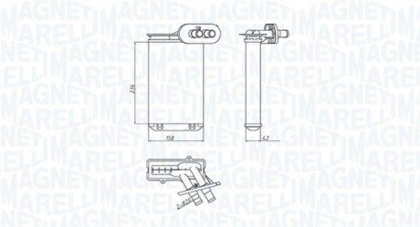 VW радіатор пічки Golf,Jetta,Passat,Polo, AUDI,SEAT MAGNETI MARELLI 350218494000