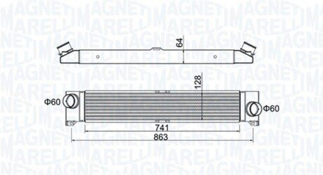 CITROEN інтеркулер системи подачі повітря Jumper,Fiat Ducato,Peugeot Boxer 06- MAGNETI MARELLI 351319204230