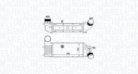 CITROEN інтеркулер C5 I,II,Peugeot 406,607 2.0/2.2HDI MAGNETI MARELLI 351319205250 (фото 1)