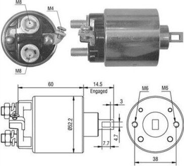 Соленоїд OPEL Combo 1.7D- HITACHI MAGNETI MARELLI 940113050022