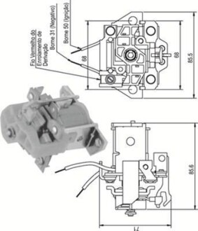 Втягуюче реле стартера MAGNETI MARELLI 940113050338