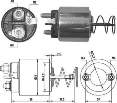 Втягуюче реле стартера MAGNETI MARELLI 940113050371