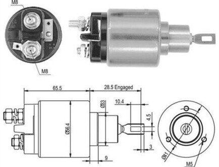 Втягувальне реле стартера VW OPEL SEAT SKODA [] MAGNETI MARELLI 940113050435 (фото 1)