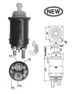 Втягуюче реле стартера MAGNETI MARELLI 940113050569