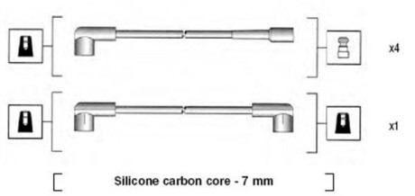 Проводи запалювання Lada 110/111/Samara 87-06 (к-кт) (MSK808) MAGNETI MARELLI 941245010808