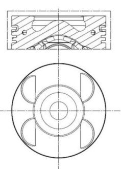 Поршень Mahle MERCEDES 88.50mm OM646 \'\'06-09 MAHLE / KNECHT 001 PI 00105 002