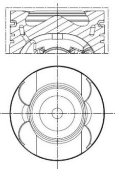 Поршень Mahle MERCEDES 83.25mm OM651 \'\'09>> MAHLE / KNECHT 001PI00133001 (фото 1)