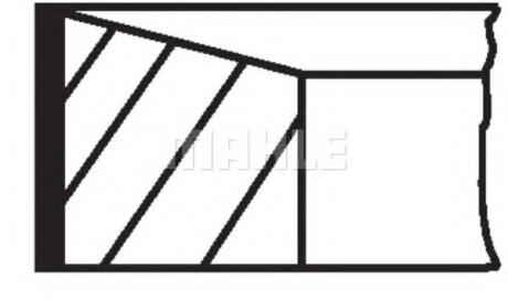 Комплект поршневих кілець MAHLE / KNECHT 007RS001500N2