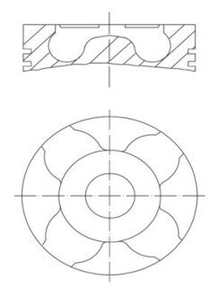 Поршень Combo 1.3CDTi 04- (69.6mm/STD) MAHLE / KNECHT 010 04 00 (фото 1)