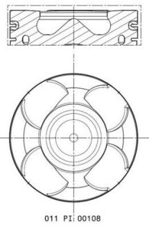 Поршень з кільцями FIAT/OPEL 83.4 198A5.000/A20DT/A20DTC/A20DTH/Z20DTJ (Mahle) MAHLE / KNECHT 011 PI 00108 001