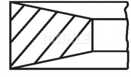 Комплект поршневих кілець MAHLE / KNECHT 011RS101010N0