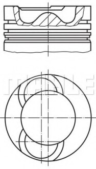 Поршень VW Crafter 2.5TDI 06- (81.51mm/+0.50) MAHLE / KNECHT 028 09 02