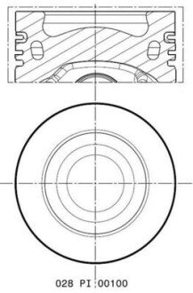 Поршень VW T5 2.0TDI (81.50mm/+0.50) MAHLE / KNECHT 028 PI 00100 002