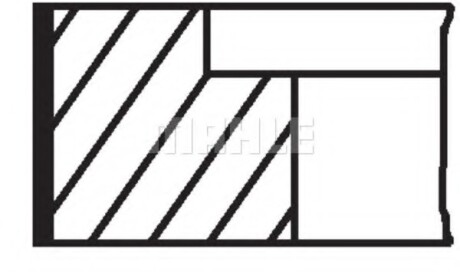 Комплект поршневих кілець MAHLE / KNECHT 03048N1