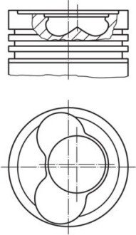 Поршень 0.5 1-2 цил MAHLE / KNECHT 0306512 (фото 1)