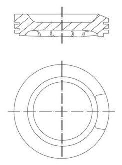 Поршень AUDI A3, A4/VW BORA, GOLF IV 1.8 96- (81.26mm) MAHLE / KNECHT 033 04 01 (фото 1)