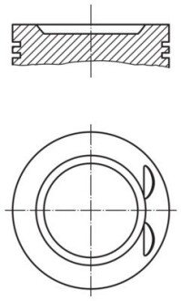 Поршень Mahle VAG 2,0TFSI 04-13 MAHLE / KNECHT 0332101