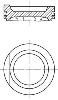 Поршень MAHLE / KNECHT 034 99 01 (фото 1)