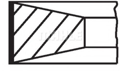 Кільця поршневі Citroen Jumper/Fiat Scudo/Ducato 1.9TD (83.50mm/+0.5) (3-2-3) MAHLE / KNECHT 039 96 N1