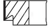 Комплект поршневих кілець MAHLE / KNECHT 039RS001010N0 (фото 2)