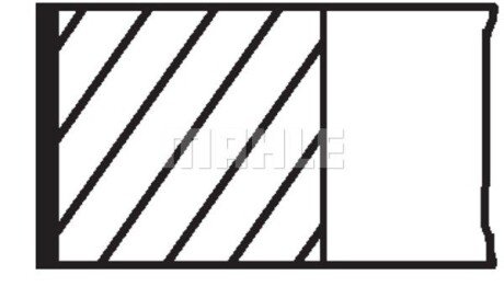 Комплект кілець поршневих з 3 шт. MAHLE / KNECHT 082 67 N1 (фото 1)