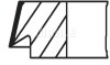 Комплект поршневих кілець MAHLE / KNECHT 50441N0 (фото 2)