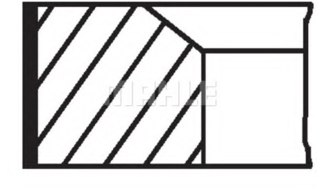 Комплект поршневих кілець MAHLE / KNECHT 681RS001050N0