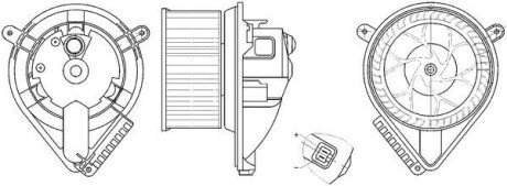 Електродвигун вентиляції салону MB W638 MAHLE / KNECHT AB 272 000S