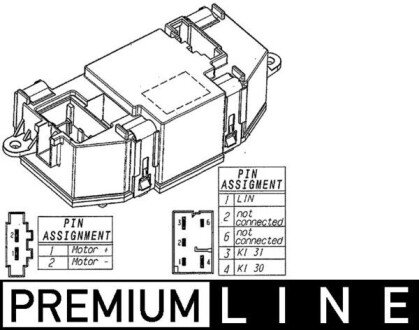 Реостат пічки A4/A5/Q5 1.8-4.2 07- (+AC) MAHLE / KNECHT ABR56000P