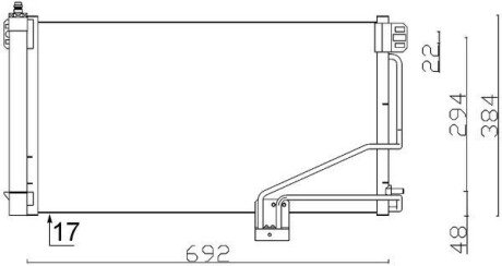 A_Конденсор MERCEDES-BENZ C-CLASS (W203) alt MAHLE / KNECHT AC347001S