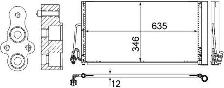 Конденсер кондиціонера MAHLE / KNECHT AC 590 000S