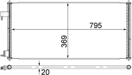 Радіатор кондиціонера Connect 1,8 Di/TDCi 02- MAHLE / KNECHT AC 689 000S (фото 1)