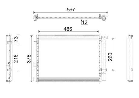 Конденсер кондиціонера MAHLE / KNECHT AC 916 000P