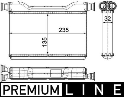 Радіатор пічки F01-14/F07/F10/F11 2.0-6.0 08- (Premium Line! OE) MAHLE / KNECHT AH 189 000P