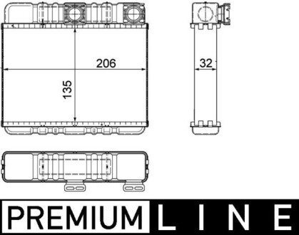 Радіатор пічки E46 1.6-3.2 98-11 MAHLE / KNECHT AH87000P