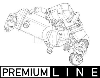 Радіатор рециркуляції ВГ BMW 3 (E90) 3.0d (N57) 05-11/5 (F10) 2.0d (N47)/2.0d (N57) 10-16 MAHLE / KNECHT CE10000P (фото 1)