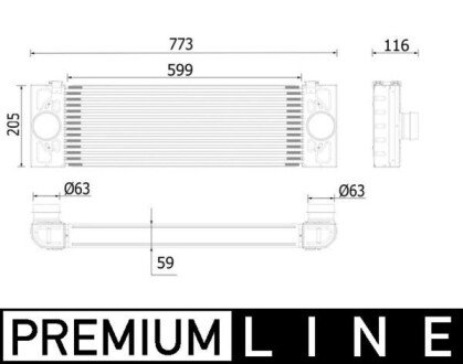 Інтеркулєр__FORD Transit \'\'2.2TDCI \'\'11-14 MAHLE / KNECHT CI543000P (фото 1)