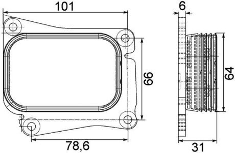 Радіатор масляний Mercedes Benz W203/204/211/212 M271 1.6-1.8 02-15 MAHLE / KNECHT CLC 111 000S