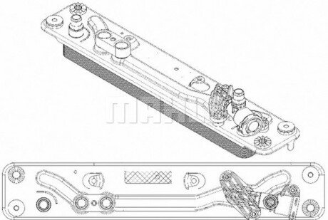 Радіатор масла АКПП E70/E71/E72 (Premium Line! OE) MAHLE / KNECHT CLC 182 000P