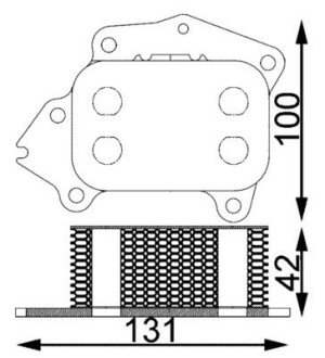 Радіатор масла Berlingo/307/Partner 1.6 HDI 01- MAHLE / KNECHT CLC 194 000S