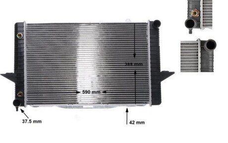 A_Радіатор 388 mm VOLVO MAHLE / KNECHT CR164000S