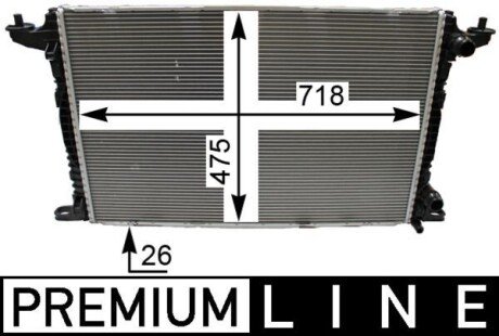 Радіатор охолодження двигуна AUDI A4 (8W2, B9) 1.4 15- MAHLE / KNECHT CR 2179 000P